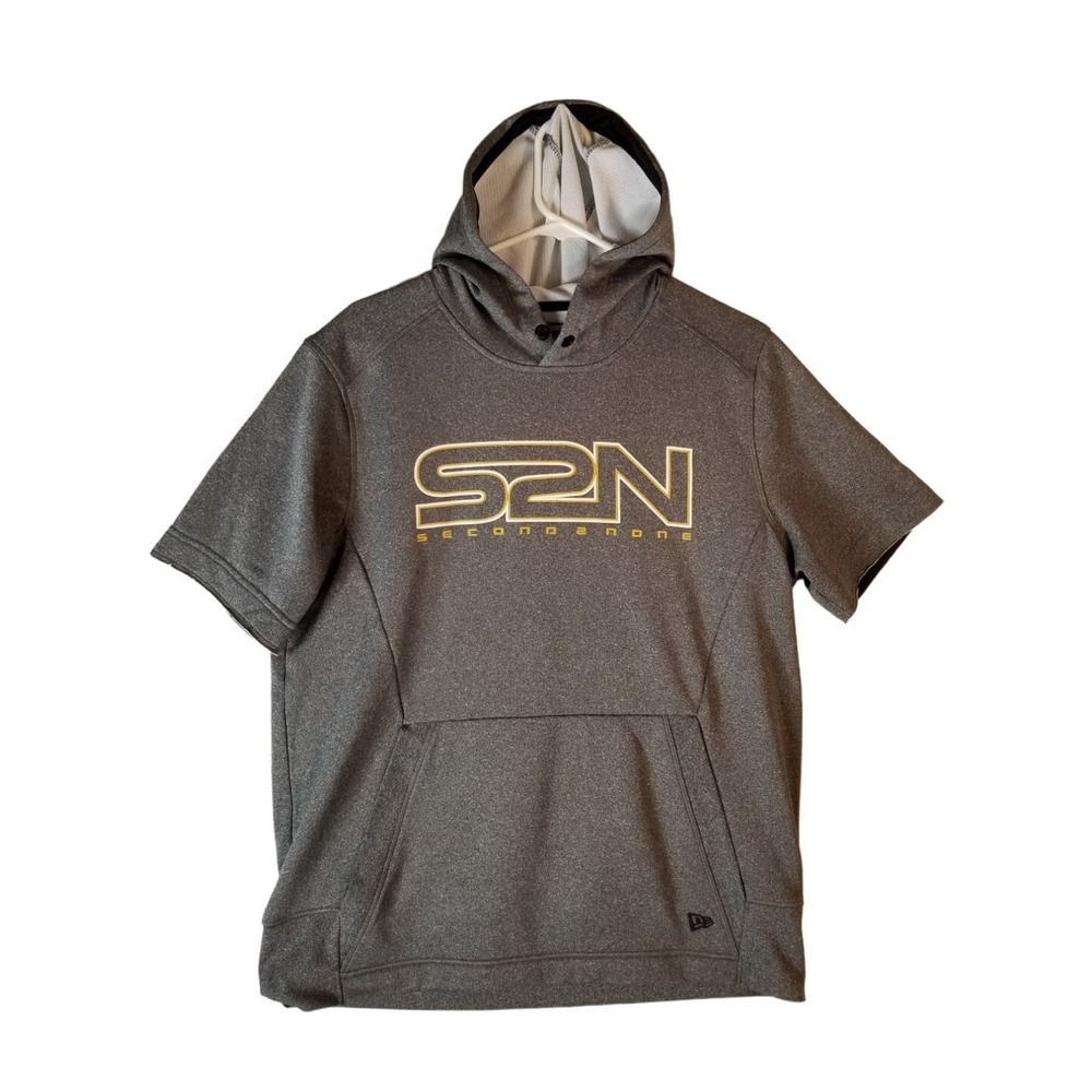 New Era Gray S2N Sleeveless Pullover Hoodie Men's size M, PIT TO PIT 23 IN